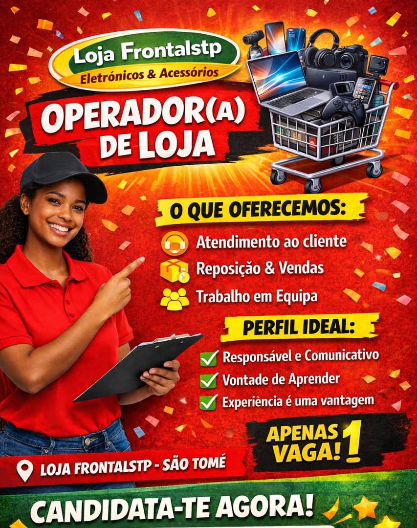 VAGA DISPONÍVEL – OPERADOR(A) DE LOJA
