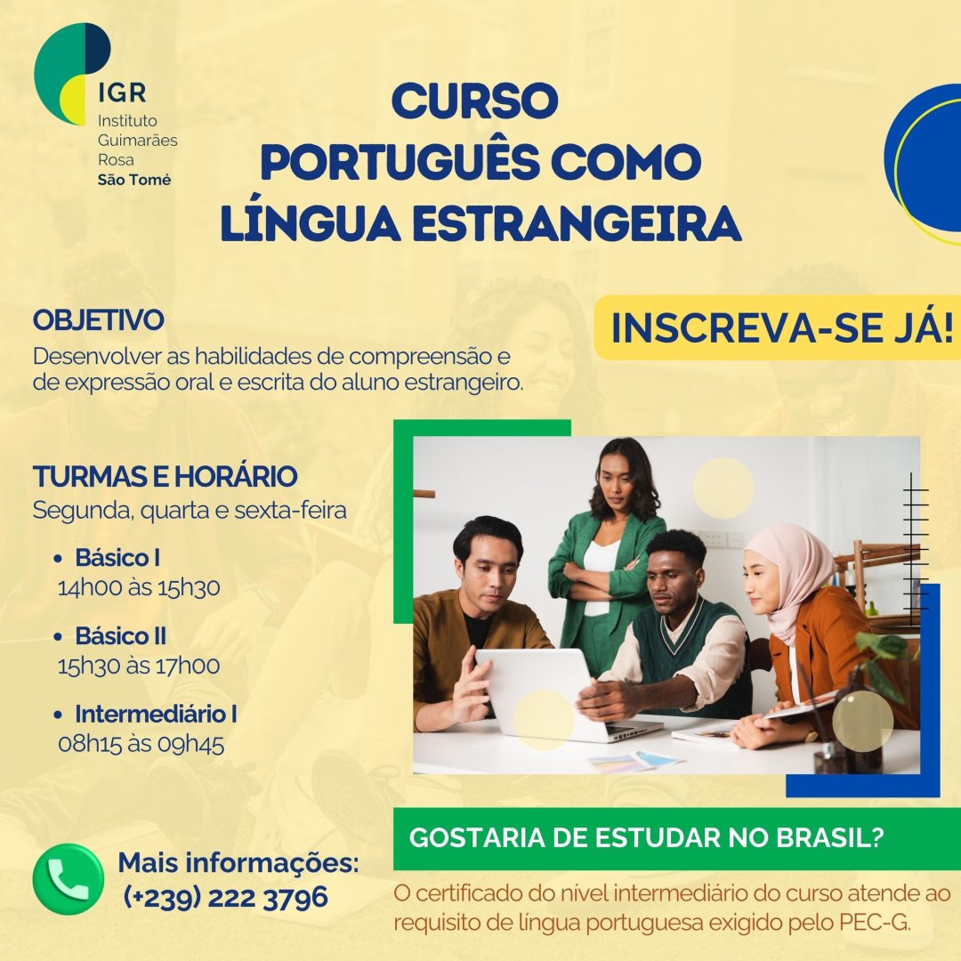 INSCRIÇÕES ABERTAS | CURSO “PORTUGUÊS COMO LÍNGUA ESTRANGEIRA”