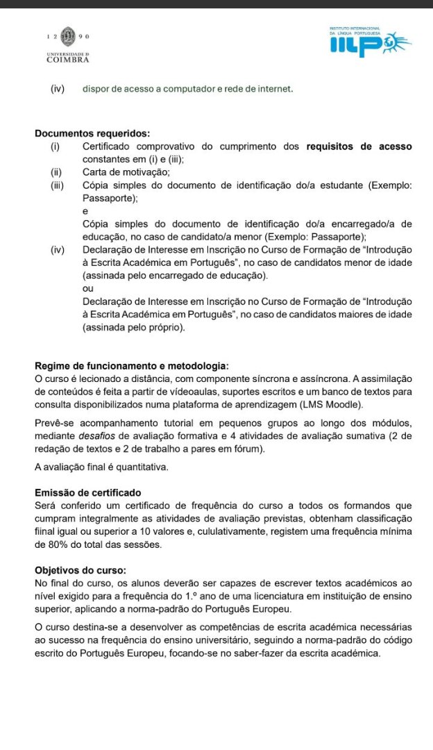 𝐈 𝐄𝐃𝐈ÇÃ𝐎 𝐃𝐎 𝐂𝐔𝐑𝐒𝐎 𝐈𝐍𝐓𝐑𝐎𝐃𝐔ÇÃ𝐎 À 𝐄𝐒𝐂𝐑𝐈𝐓𝐀 𝐀𝐂𝐀𝐃É𝐌𝐈𝐂𝐀 𝐄𝐌 𝐏𝐎𝐑𝐓𝐔𝐆𝐔Ê𝐒