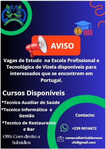 Vagas de Estudo em Portugal – Escola Profissional e Tecnológica de Vizela