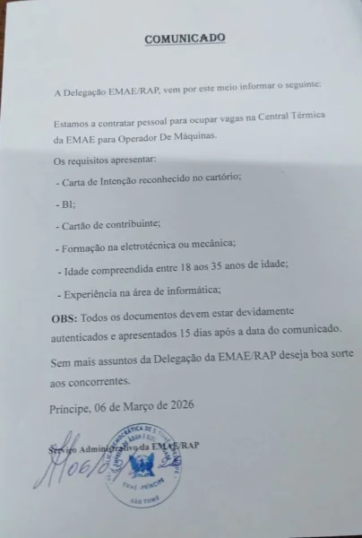 Vagas para Operador de Máquinas